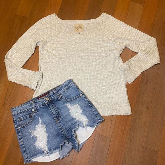 Chaser Brand Oatmeal Sweater Medium - Picture 1 of 5